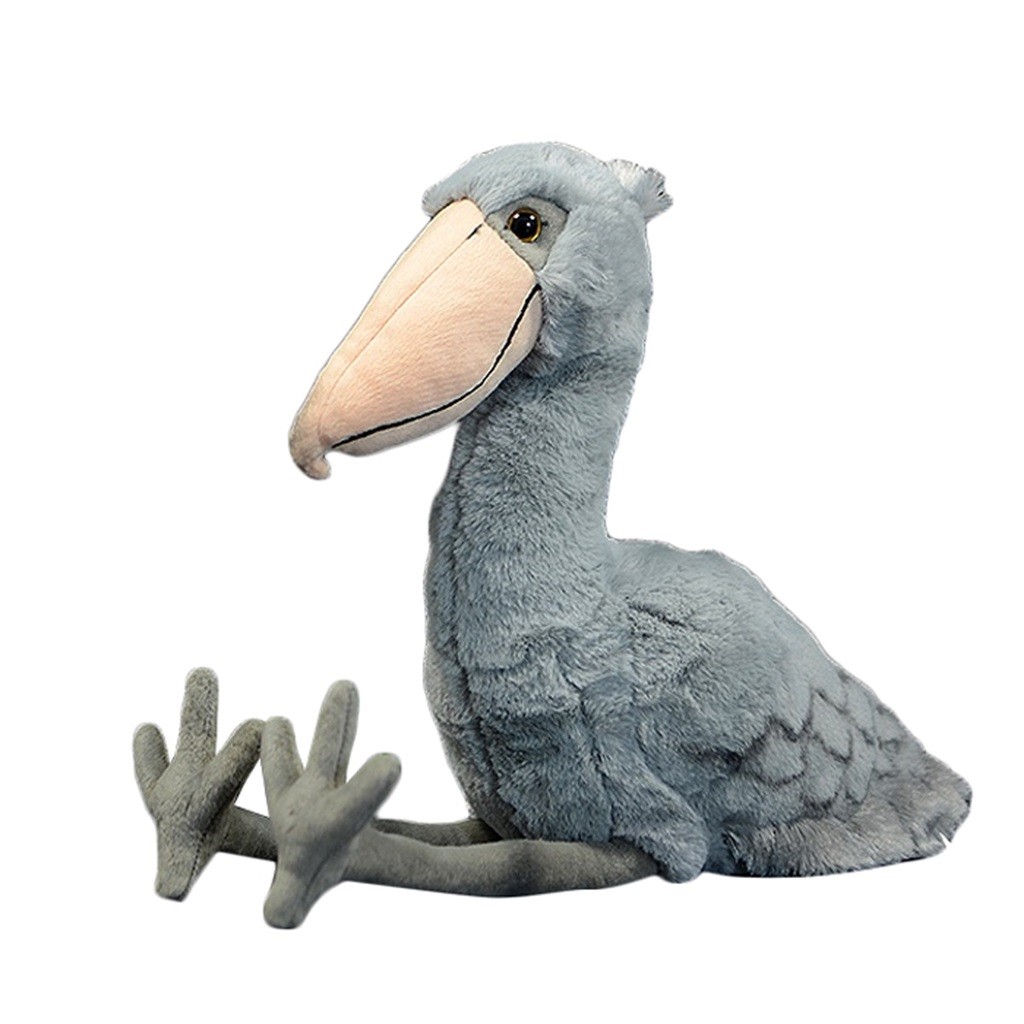 จําลอง Shoebill ของเล่นตุ๊กตา,18.5 นิ้วสีเทา Shoebill ตุ๊กตาสัตว์, น่ารัก Shoebill ตุ๊กตากอดของเล่นของขวัญเด็กวันเกิดคริสต์มาสตกแต่งบ้าน