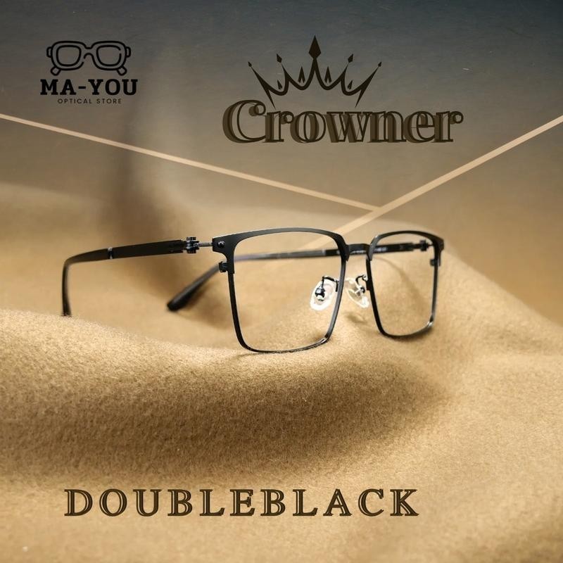 Crowner แว่นสายตายาวกรอบแว่น ไทเทเนียม Titanium รุ่น คราวเนอร์ แว่นสายตายาวโปรเกรสซีฟเลนส์AUTO เลนส์ไร้รอยต่อใส่เดินได้