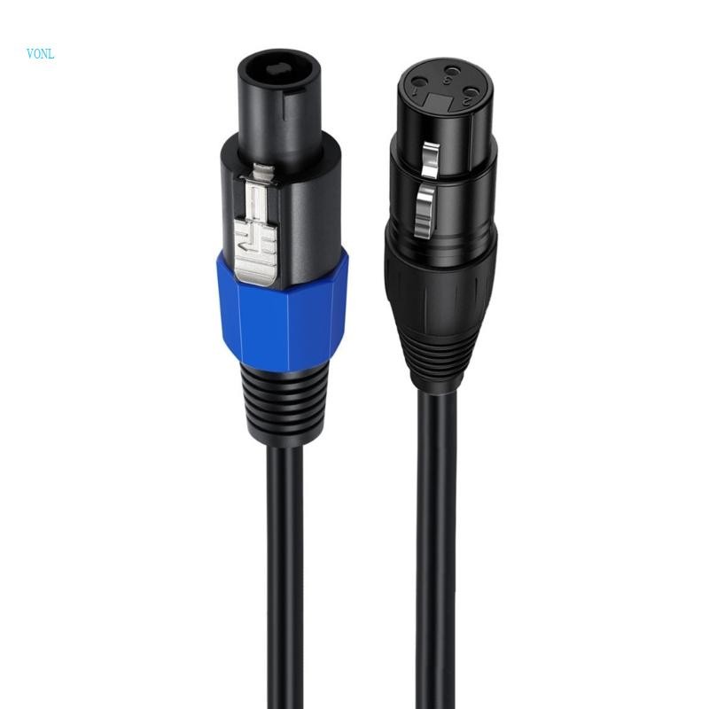 Vonl SpeakOn to XLR Cable Speak-On Male to 3Pin XLR Female Extension Cable Stage