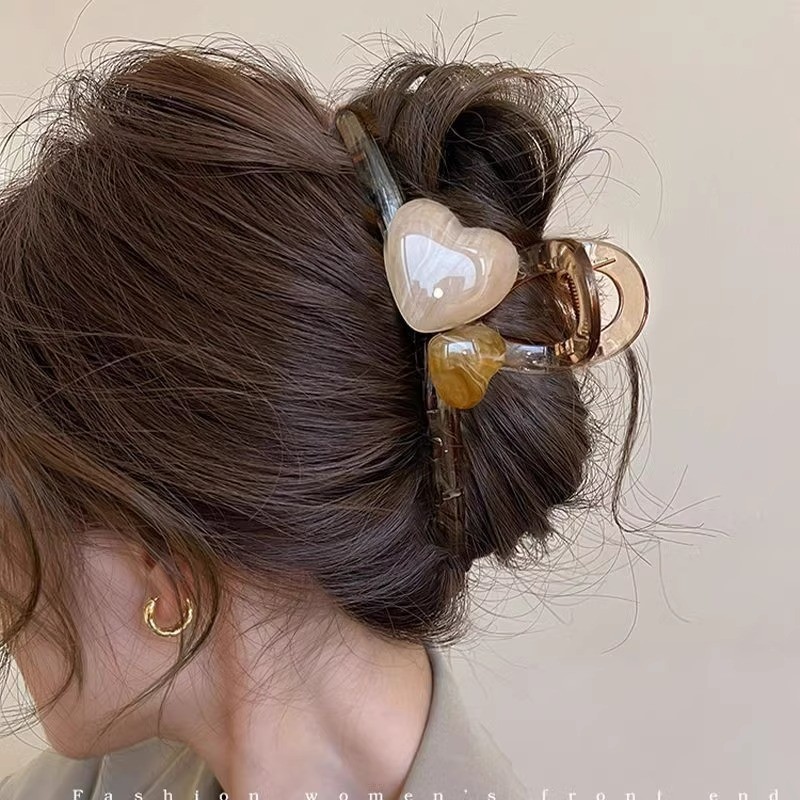 Love Grip กิ๊บติดผมสตรีเกรดสูงกลับหัวอารมณ์ Updo ผม Hoop กิ๊บติดผมฉลามผ้าโพกศีรษะ