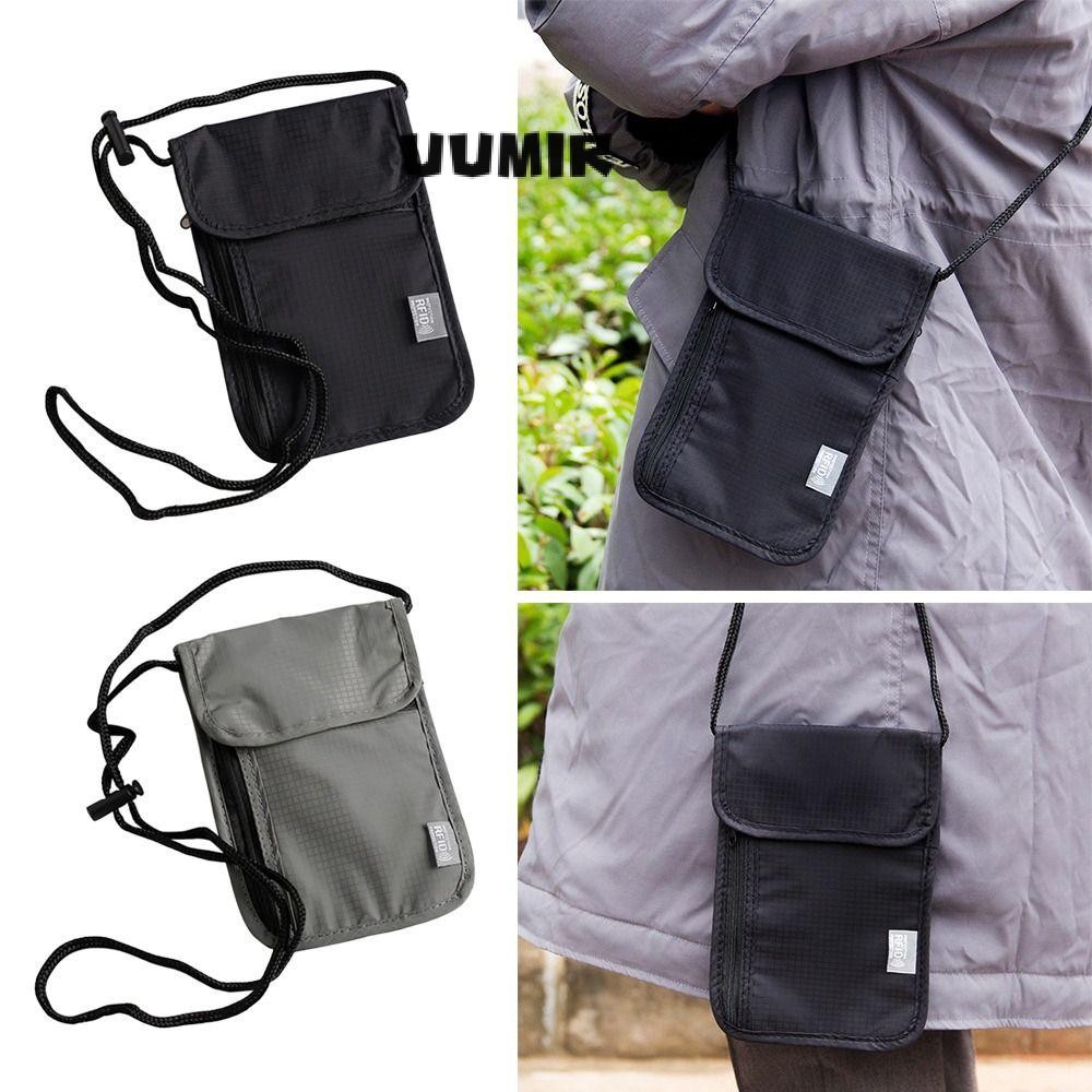 UUMIR กระเป๋า รหัสหนังสือเดินทาง RFID, กระเป๋าเอกสารกันน้ําอเนกประสงค์, กระเป๋าสตางค์ไนลอนแบบพกพาผู้หญิง