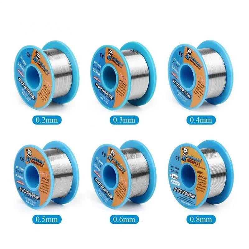 Mechanic 0.2/0.3/0.4/0.5/0.6/0.8mm Sn63/Pb37 TY-V866 Mild Rosin Core 183℃ จุดหลอมบัดกรีลวดบัดกรีบัดกรี ฟลักซ์ 1.0-3.0% เครื่องมือ