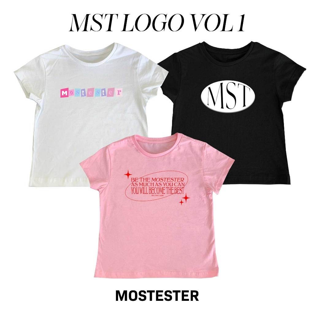 AIIZ การจัดส่งที่รวดเร็วMOST เสื้อยืด MST LOGO Collection VOL 1 | USA Cotton | Baby Tee Cotton