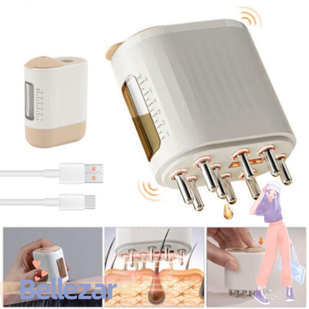 แปรงนวดศีรษะ BELLEZAR, 2 in 1 Scalp Applicator Electric Scalp Oil Applicator, สะดวกพร้อมหวีนวดหัวบําบัดด้วยแสงสีแดง