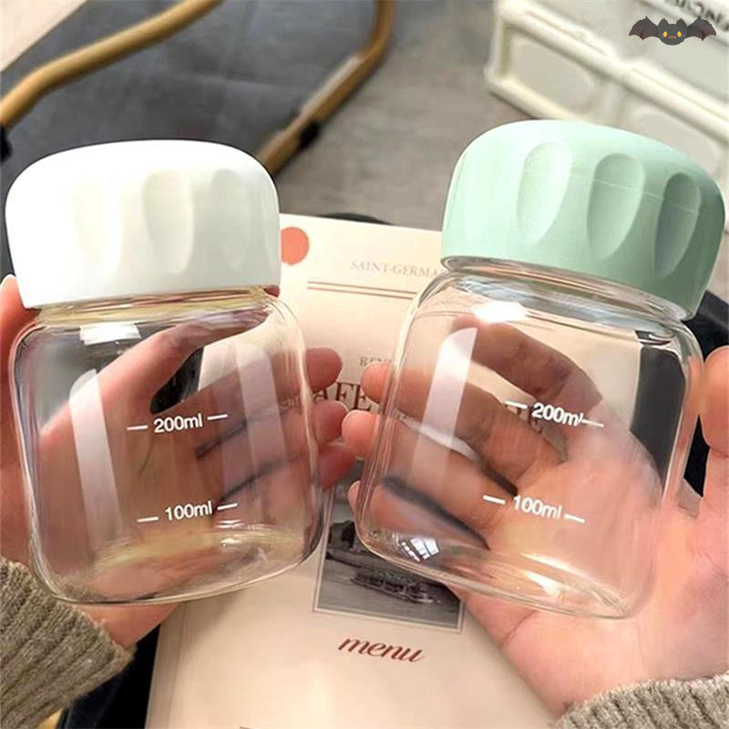 [PE] ขวดน้ําแก้วขนาดเล็ก 300 มล. มินิกาแฟน้ําผลไม้ถ้วยชานมพร้อมขนาดพกพาสําหรับเด็กนํากลับมาใช้ใหม่ดื่ม TH