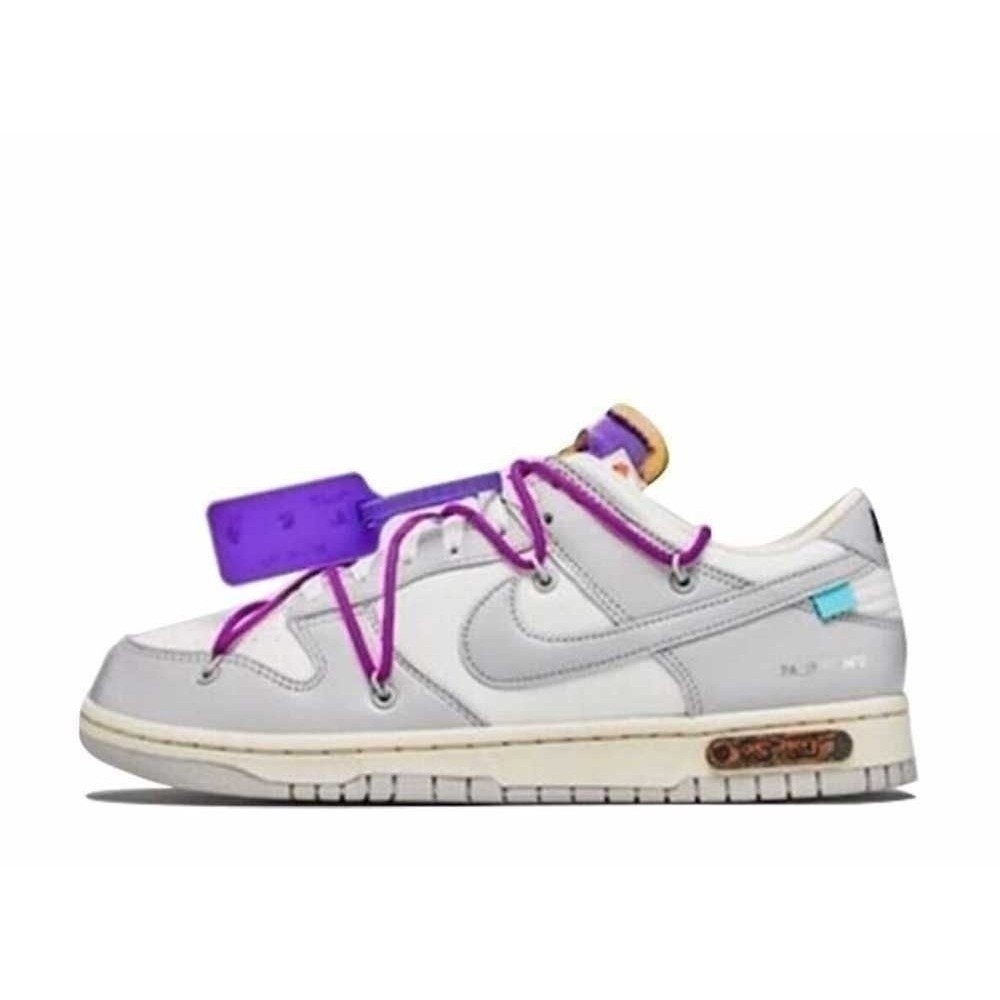 Off?White x Nike Dunk Low Lot 28 White Purple Unused