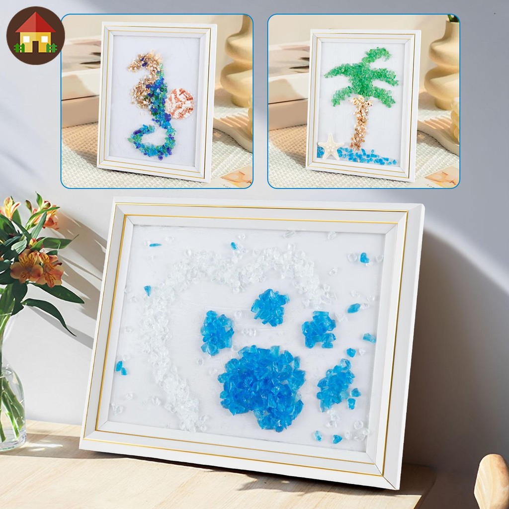 Sea Glass Art Kit Sea Glass Art ชุดสําหรับผู้ใหญ่ DIY Beach Art Kit Reusable Sea Glass งานศิลปะสําหร