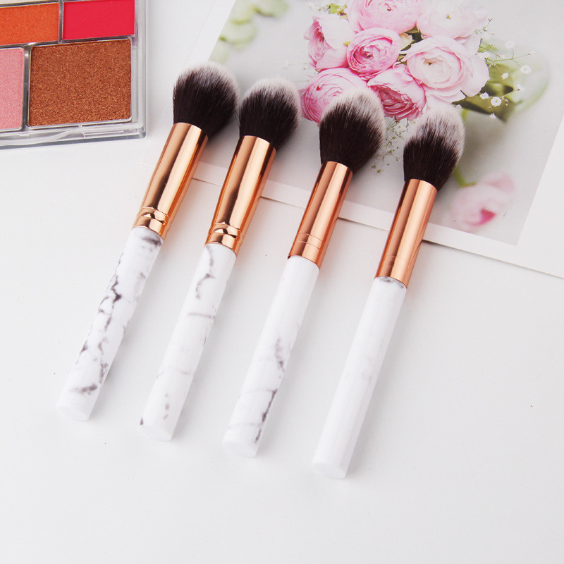 1pc แปรงแต่งหน้าหินอ่อนแปรงแป้งฝุ่นแป้งผมนุ่ม Blusher ชุดแป้งน้ําผึ้งแต่งหน้าแป้ง High Gloss Foundation Make-up แปรง