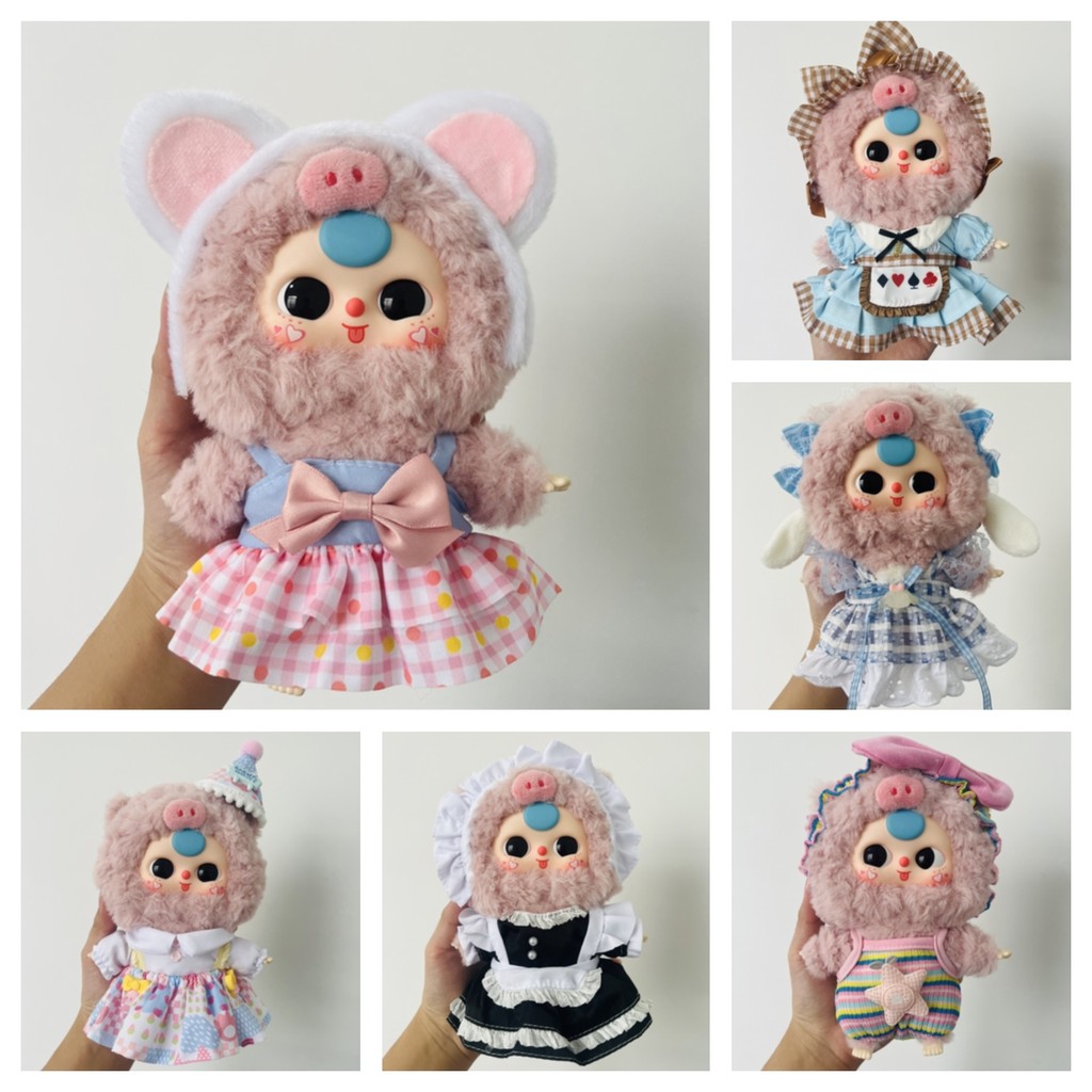 Ys Baby -Three - V 3/20 ซม.ตุ๊กตาผ้าฝ้ายRompersการ์ตูนตุ๊กตาชุดเปลี่ยนLolitaชุดMiniเสื้อผ้า