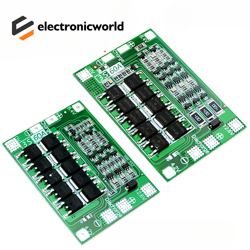 3s 60A BMS 11.1V 12.6V 18650 แบตเตอรี่ลิเธียมป้องกันบอร์ดรุ่นสมดุล, 60A การเพิ่มประสิทธิภาพกระแส/สมด