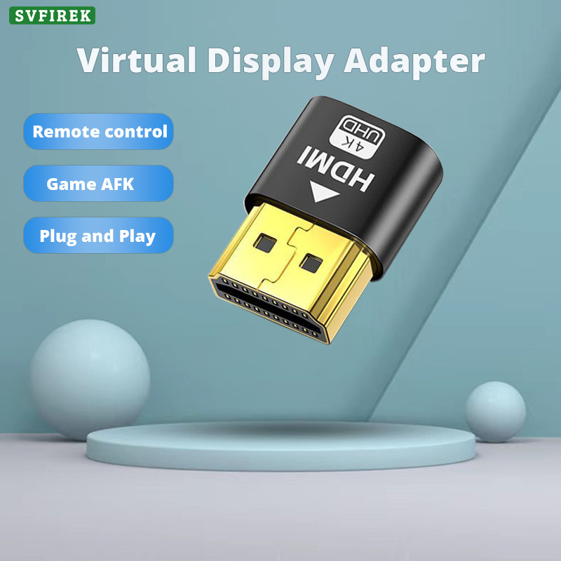 อะแดปเตอร์แสดงผลเสมือน 4K จอแสดงผล HDMI Emulator HDMI Dummy Plug DP Dummy Plug