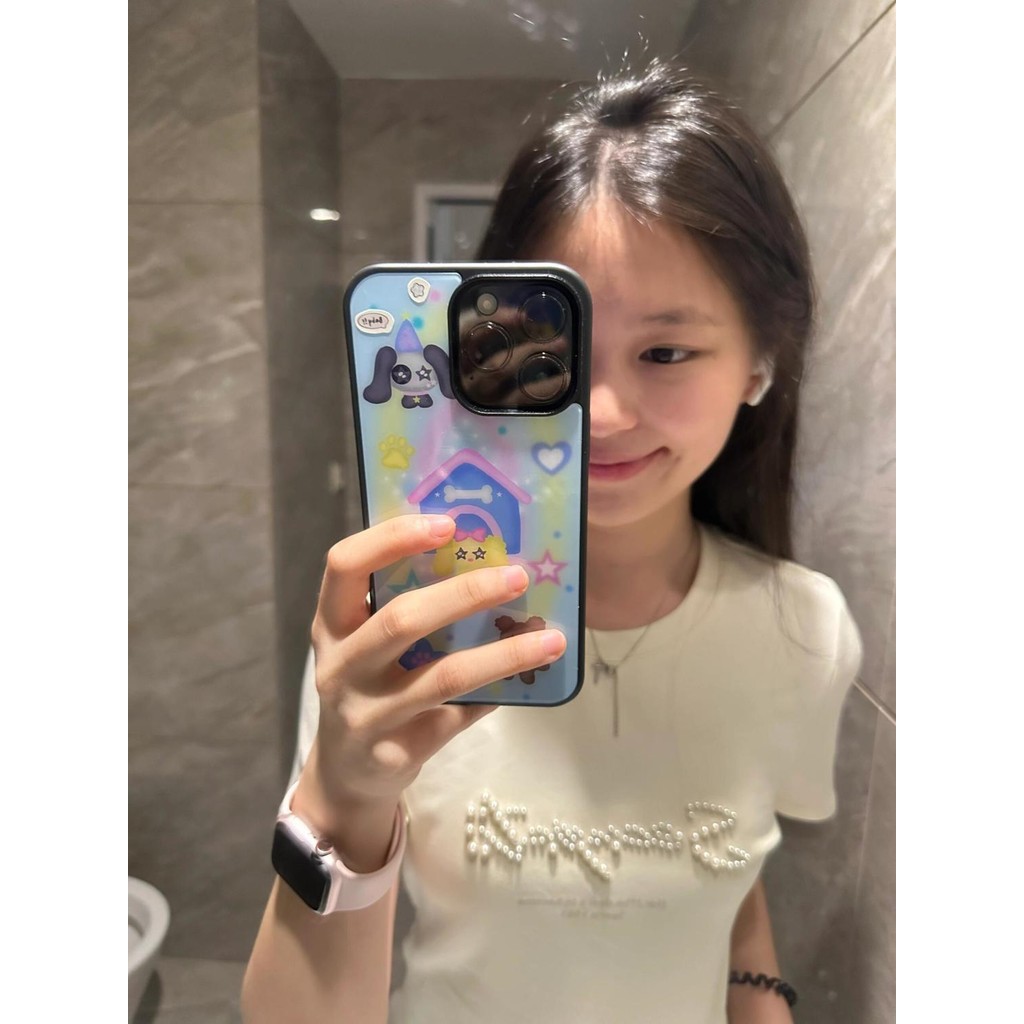 Gradient Star Dog เหมาะสําหรับเคสโทรศัพท์ iPhone11/12/13 xr/xsmax Apple 14/15 Soft Case 7/8plus เคสโทรศัพท์
