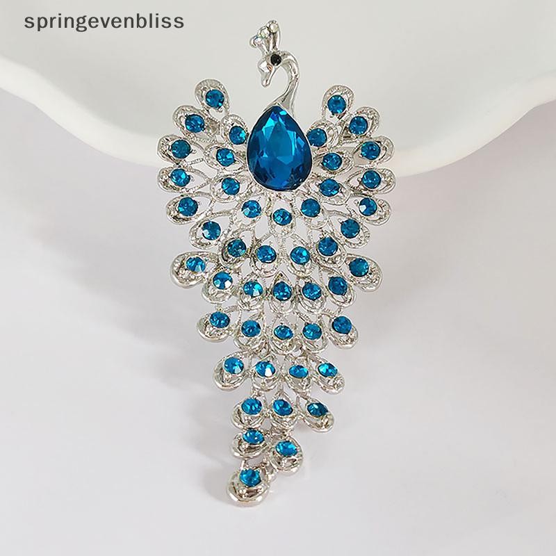 Springevenbliss แฟชั่น Rhinestone นกยูงเข็มกลัดผู้หญิงเสื้อผ้างานแต่งงานเครื่องประดับ Party Accessries ของขวัญ Springevenbliss