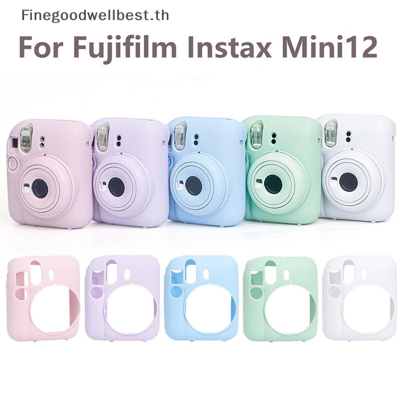 Fbth สําหรับ Fujifilm Instax Mini12 กล้องเคสซิลิโคนเชลล์ฝาครอบป้องกันนุ่มสีทึบ Scratch-proof สําหรับ Instant Mini 12 กรณีร้อน