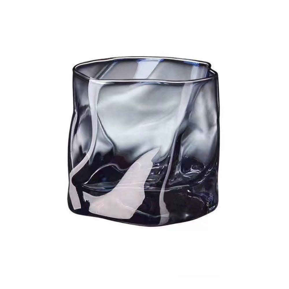 แก้วน้ำ  แก้วใส่เครื่องดื่ม วิสกี้ คอกเทล แก้ว Hologram สไตล์เกาหลี คาเฟ่ ผิวหยัก ทรงบิด สะท้อนสี โฮโลแกรม - รูปที่ 5