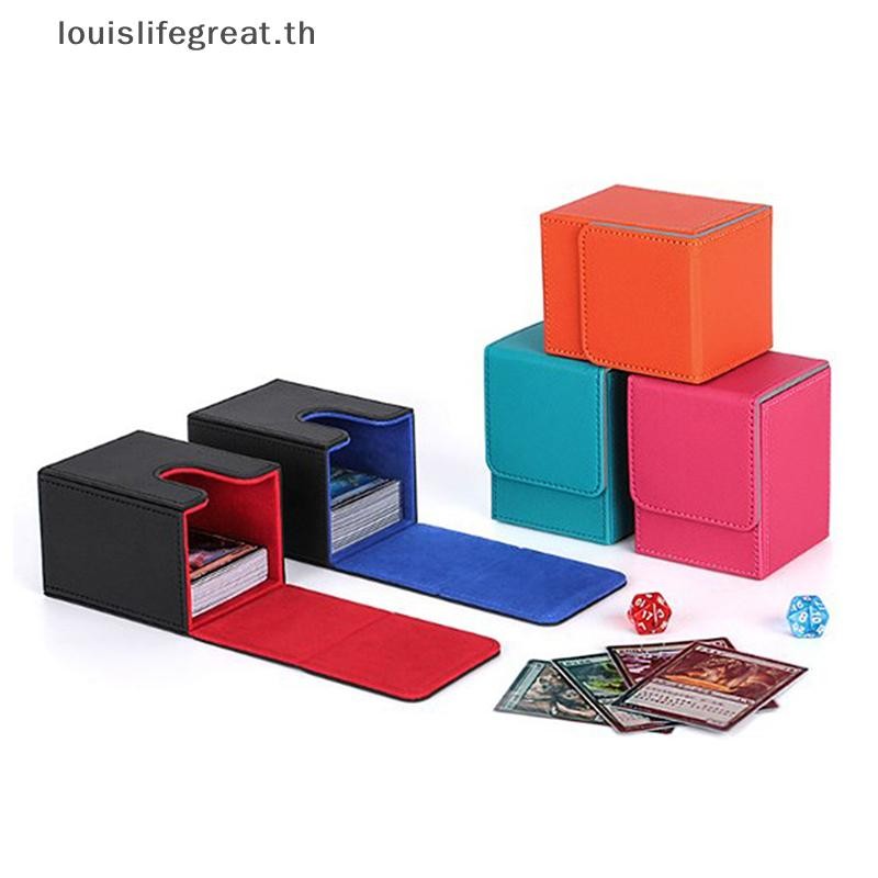 Louislifegreat Trading Card Deck Box ทนทานทนทานภาชนะเก็บการ์ดเกมสะสมกระเป๋าถือ 80 + หรือ 100 + การ์ดใหม่