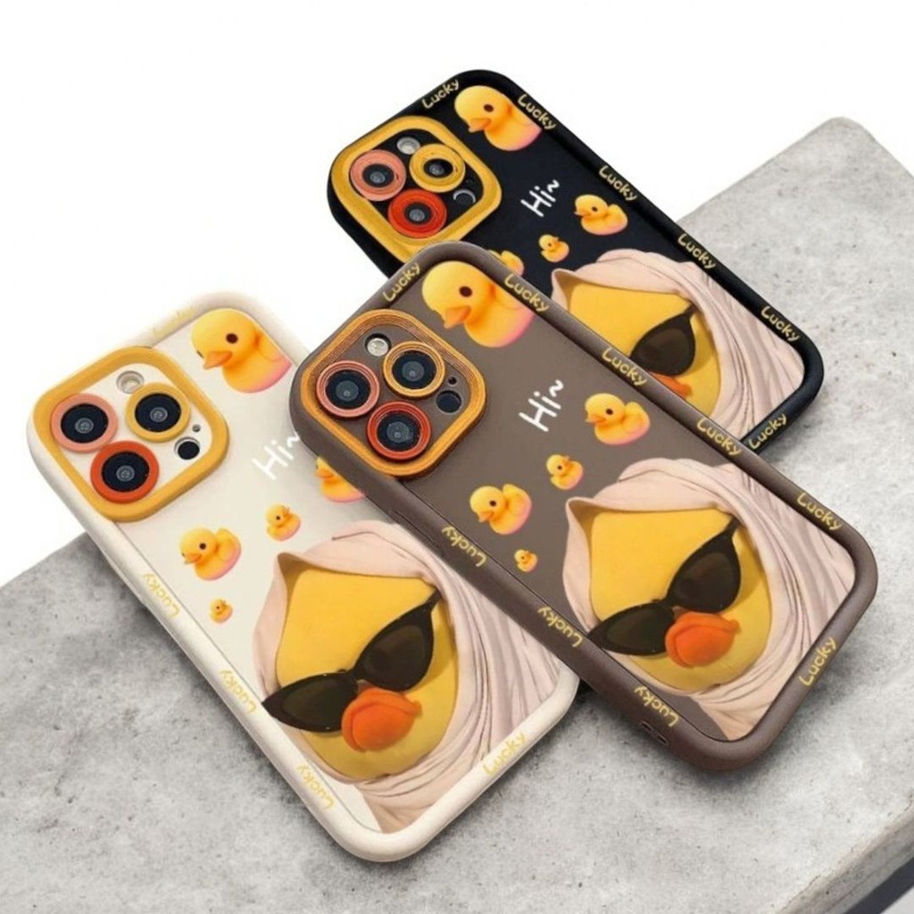 เคสโทรศัพท์สกรีนลายเป็ด น่ารัก กันกระแทก คลุมกล้อง สำหรับ 11 13PRO 14PLUS 15PROMAX 12 XR XSMAX ทุกรุ่น #054651
