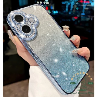 เคส iphone16 ชุบเพชรเคสโทรศัพท์ iphone16 Pro Max 15 14 13 12 11 เคสสําหรับเคส iPhone ซิลิโคนนุ่ม TPU กันกระแทก
