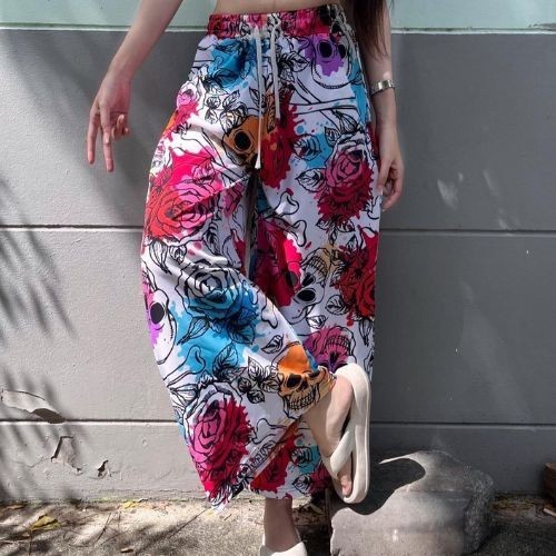 กางเกงผ้าสปัน ดีไซน์สวยงาม ทันสมัย เข้ากับทุกสไตล์การเเต่งตัว B40 ใส่สบาย มีเชือกรูด มีกระเป๋าข้าง - รูปที่ 6