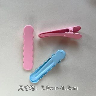 [คลังสินค้าพร้อม 100 ชิ้น] คลิปปากเป็ดสีเงา 5 ซม. กิ๊บติดผม diy Macaron กิ๊บติดผมไม่มีรอยต่อคลิปแบนตกแต่ง Handmade Hairpin วัสดุ