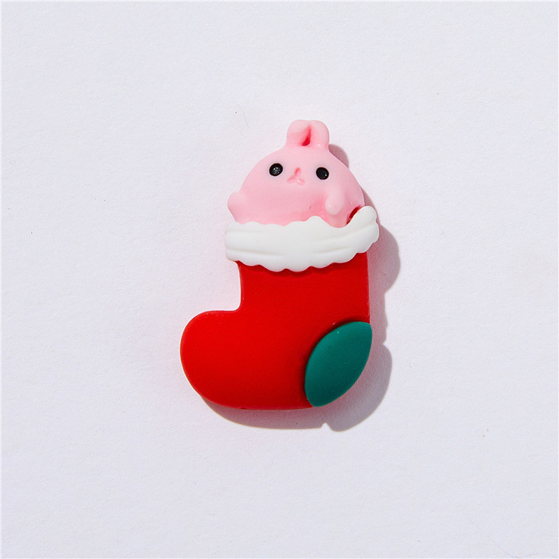 Usoq Jibbitz Crocs การ์ตูนคริสต์มาสถ้ํารองเท้าหัวเข็มขัด DIY อุปกรณ์เสริม Crocs Charm Jibbitz ปุ่ม