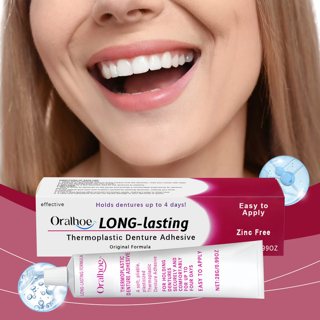 28g ORALOUE ฟันปลอม Fixing กาวฟันปลอมสําหรับปรับปรุง Comfort ยาฟันปลอม Fixing กาว CHIBEL