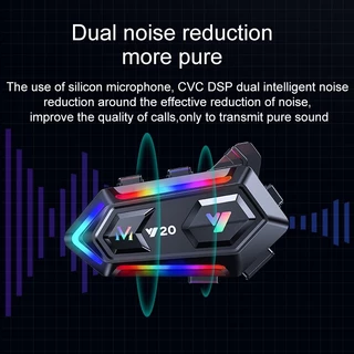 Y20 ชุดหูฟังสเตอริโอบลูทูธไร้สาย 5.3 กันน้ํา Ipx6 2000Mah รองรับการควบคุมด้วยเสียง สําหรับหมวกกันน็อครถจักรยานยนต์ Y10