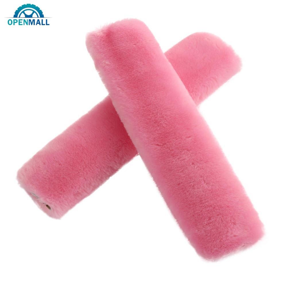 Openmall 2 ชิ้นเข็มขัดนิรภัยรถยนต์ไหล่ Pad สบายขับรถเข็มขัดนิรภัยรถ Soft Plush เข็มขัดนิรภัยอัตโนมัติ M5X8