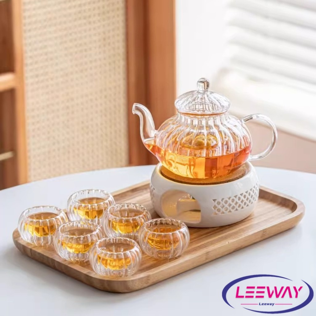 LW กาชงชา ทนต่ออุณหภูมิสูง กาน้ำชา แก้วคุณภาพสูง 400ml 600ml Glass teapot