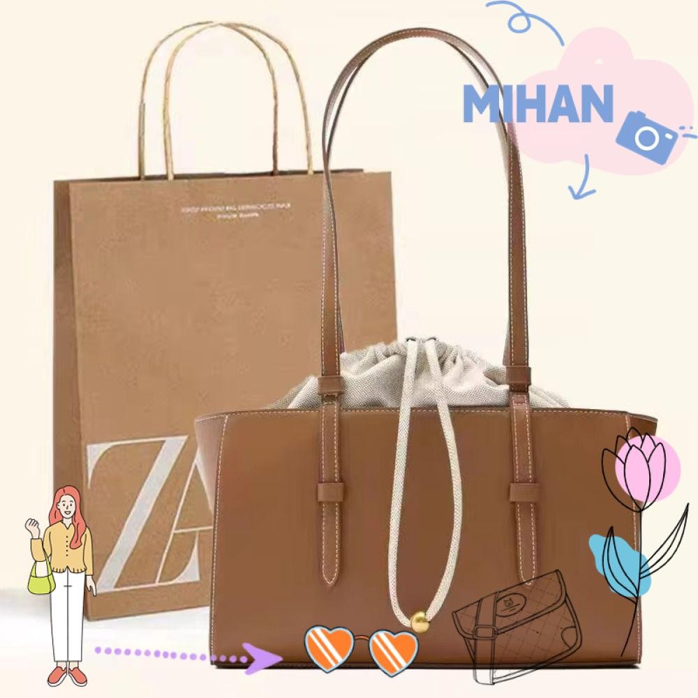 Mh Handle Bags, PU Leather for Women Gift Shoulder Bags, Fashion Waterproof Versatile Large Capacity Messenger Bag