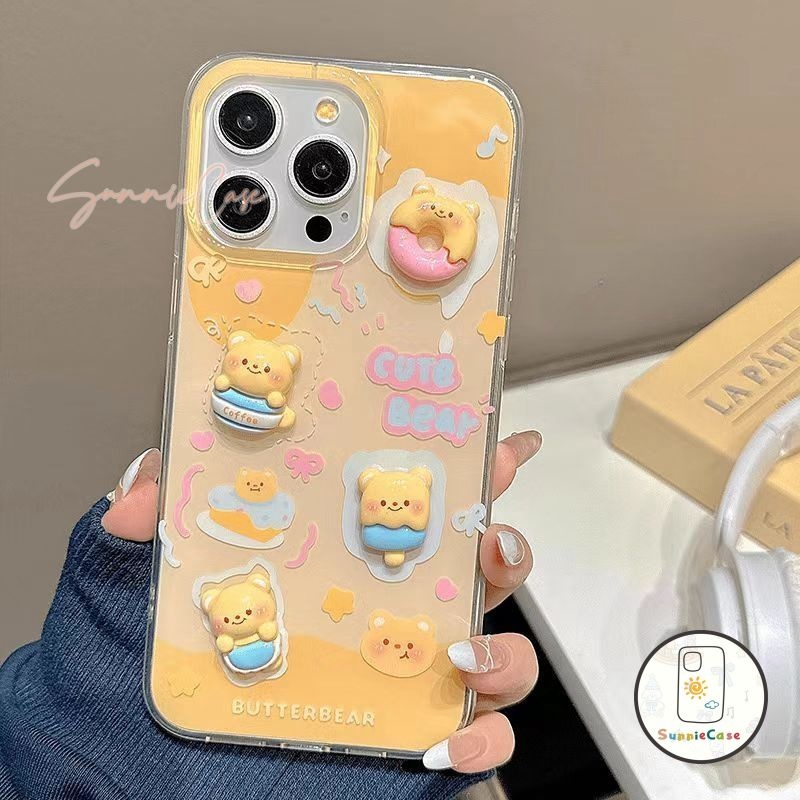 เคส Redmi 11 13 10A 10C 12C 9T 9C 9 12 9A 13C NFC A2 A19 12 8 11S 10 Pro POCO M3 หมีน่นแฟชั่นารัก การ์ตู สามมิติ 3D เคส