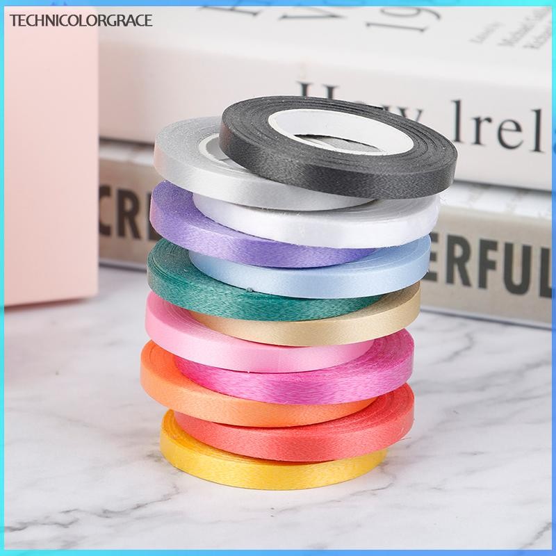 Technicolorgrace 10 M/ม้วนริบบิ้นวันเกิดงานแต่งงานตกแต่งบอลลูนริบบิ้นผ้าไหม Sa ริบบิ้น TCE