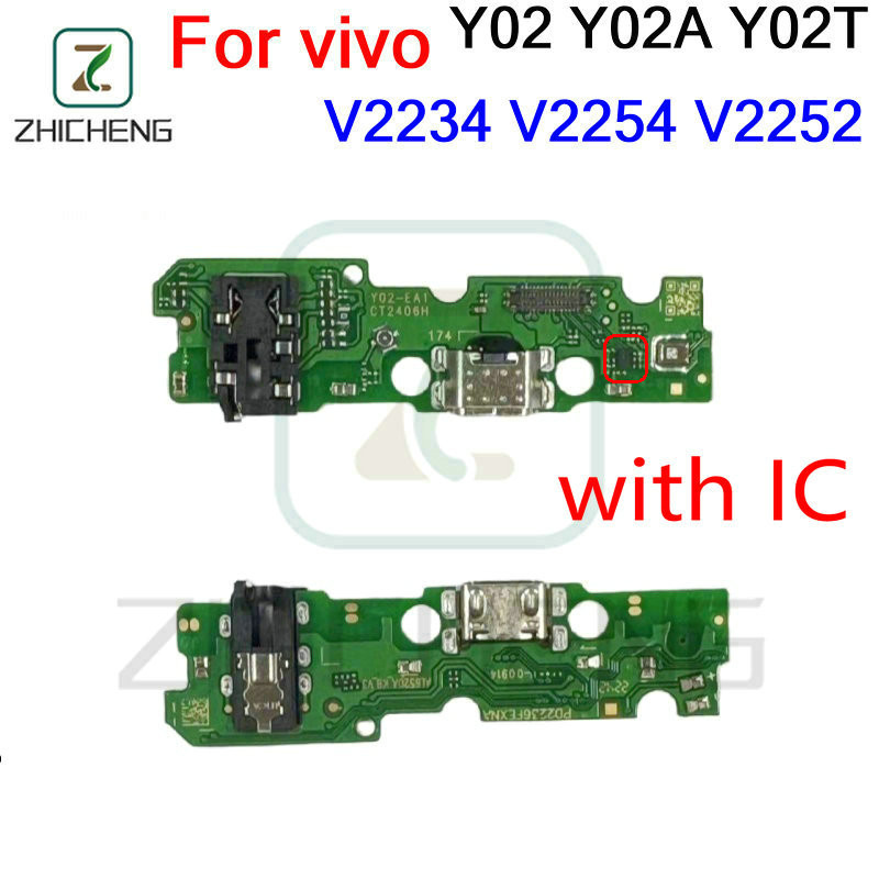 สําหรับ vivo Y02 Y02A Y02T V2234 V2254 V2252 USB ชาร์จพอร์ตเชื่อมต่อ Flex สายพร้อมไมโครโฟน