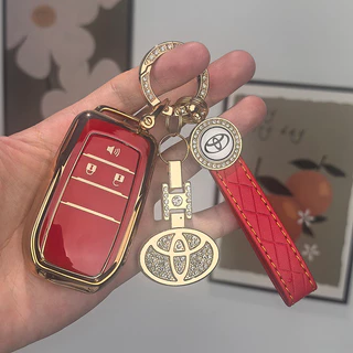Toyota ดัดแปลงรถ Remote Key Case ผู้ถือพวงกุญแจสําหรับ Toyota Vios/ Yaris/Vitz/Commuter/Vigo/Innova/Fortuner Toyota พับ Key Cover