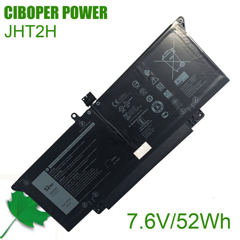 CP Genuine Laptop Battery JHT2H 7.6V/52Wh 7CXN6 HRGYV T3JWC XMT81 For Latitude 7310 7410 Series Note