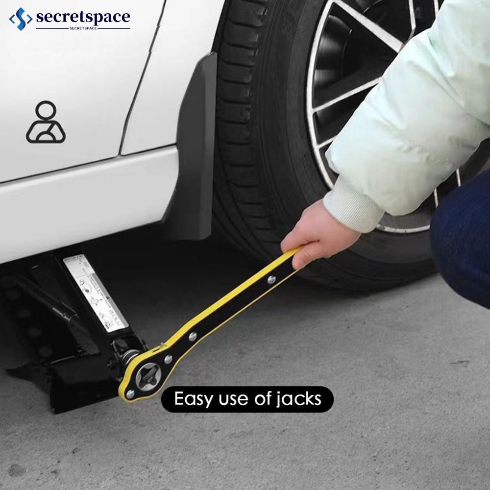 Secretspace Auto Car Jack ประแจประหยัดแรงงานยางประแจวงล้อยางประแจถอดแจ็ค Rocker Arm เครื่องมือซ่อมรถยนต์ T7Y6