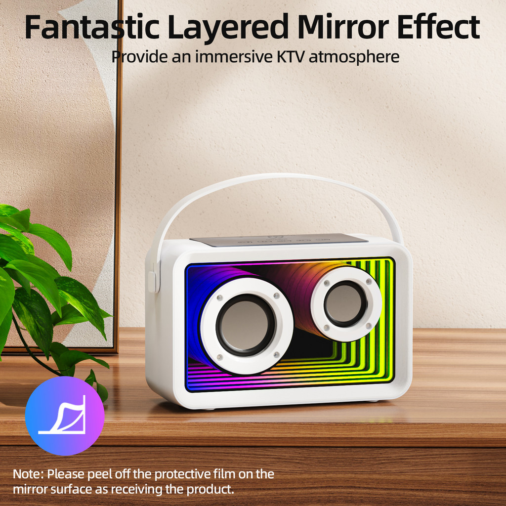 GOOJODOQ Multi functional Mini Karaoke Set with 4 connection modes and 6 voice modes support for TWS pairing
