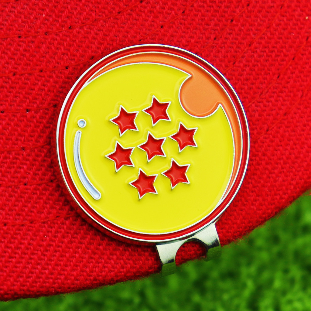 Golf Ball Marker Hat Clip Creative Dragon Ball Decoration Baseball Cap Pin Paint Badge XN4X