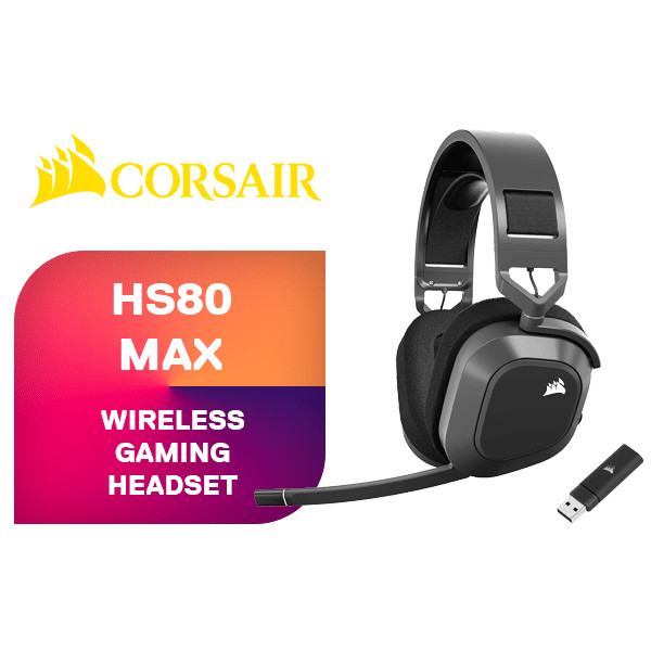 WIRELESS HEADSET GAMING CORSAIR HS80MAX RGB (หูฟัง) HS80 MAX