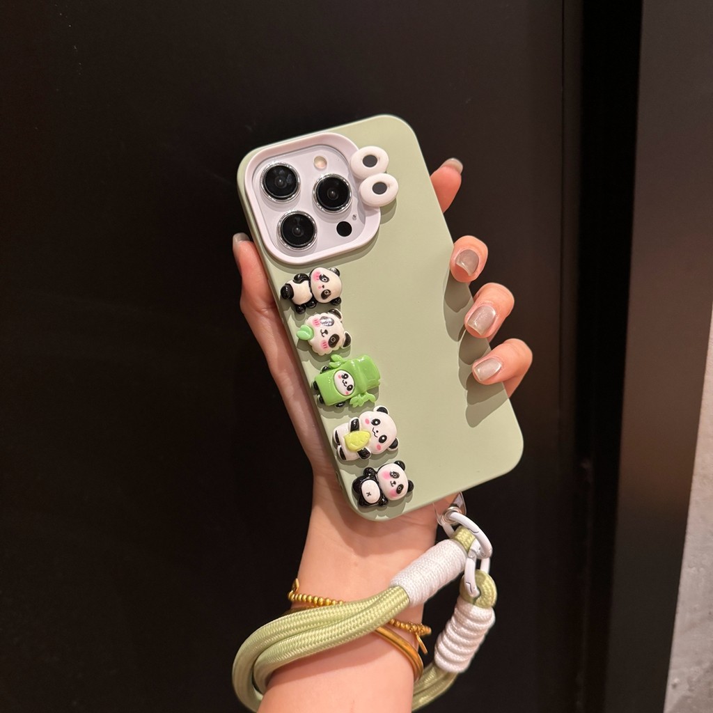 น่ารัก Panda iphone 16 pro max สําหรับ iphone 15 pro max 14 pro max 14 plus 13 pro max 12 pro max 11 pro max cover