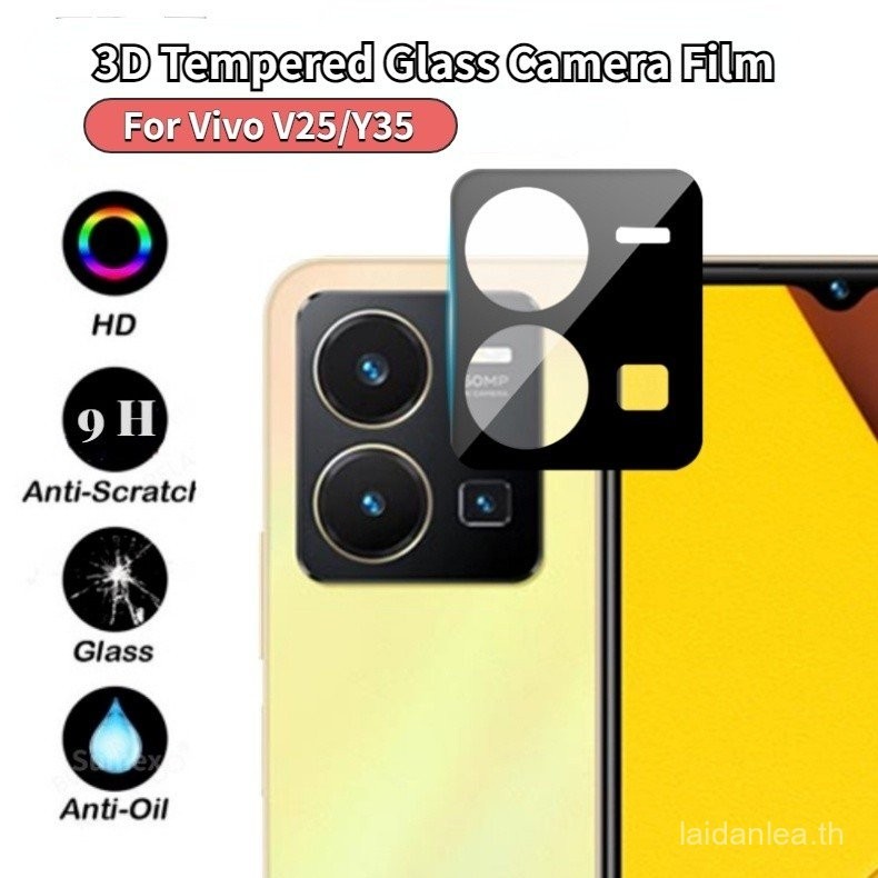 3pcs ฝาครอบ3D back curverd เลนส์ปกป้องหน้าจอกระจกนิรภัยป้องกันกล้องฟิล์มกันรอยสำหรับ VIVO V25 Pro v25e Y35 Y16 y22s 4G 5G 2022 6w60