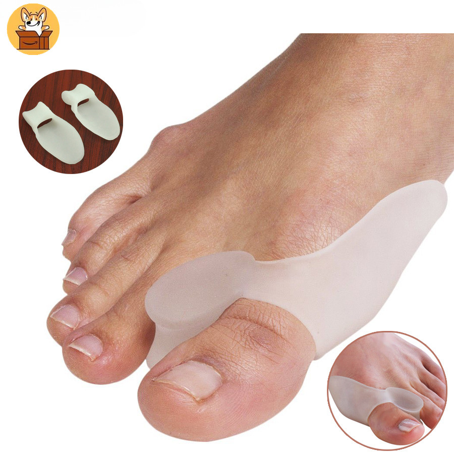 Am-az2Pcs ซิลิโคนเจล Big Toe Separator, Thumb Corrector สําหรับ Hallux Valgus, Orthopedic Foot Care เครื่องมือ