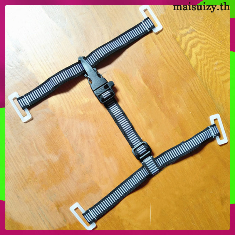 💖สายรัดคางสําหรับอุปกรณ์เสริมหมวกนิรภัยรูปตัว Y สี่จุด (สีดํา) 1 ชิ้นหมวกป้องกันการยกแบบปรับได้ maisuizy