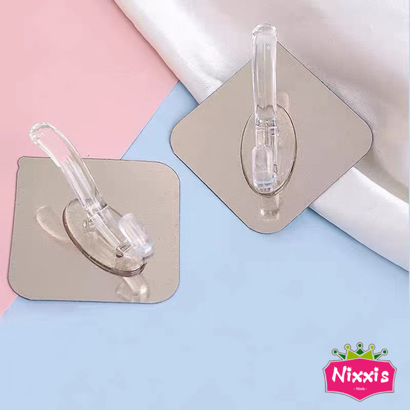 NIS ตะขอเสื้อผ้า ตะของาช้าง ตะขอแขวนเสื้อ ตะขอกาวเหนียว hook up - รูปที่ 2