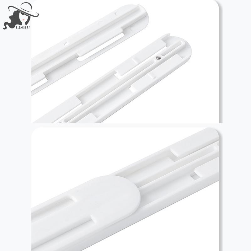 Lishu 2 ชิ้น/เซ็ตสีขาวสไลด์ลิ้นชักรางเลื่อนสําหรับห้องครัวห้องนอนตู้เสื้อผ้าสไลด์ Pullout Track ลิ้นชักตะกร้าดึงราง th