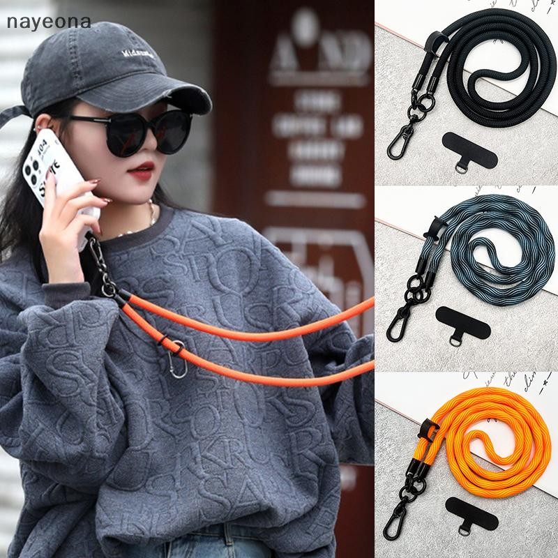 [NAY] Universal 120 ซม.Crossbody Lanyard สายคล้องสําหรับเคสโทรศัพท์กีฬาปีนเขาไนลอนที่มีสีสันเชือกสายไฟเดี่ยว EON