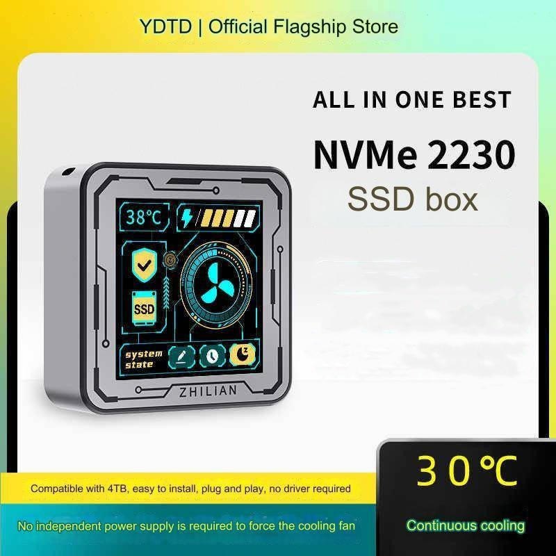 Nvme 2230 กล่องฮาร์ดไดรฟ์ M.2 Solid State กล่องมือถือ Solid State Hard Drive กล่องโทรศัพท์มือถือ PC จัดเก็บข้อมูลมือถือภายนอก