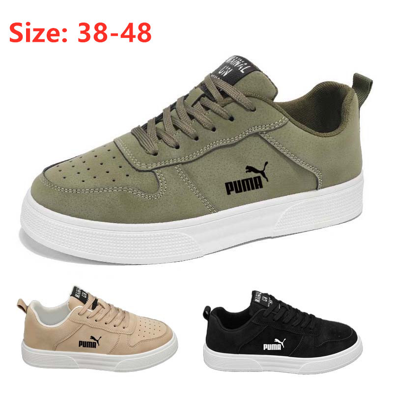 ขนาด 38-48 รองเท้าผู้ชายขนาดใหญ่รองเท้าผ้าใบอินเทรนด์หนังกีฬาสบาย