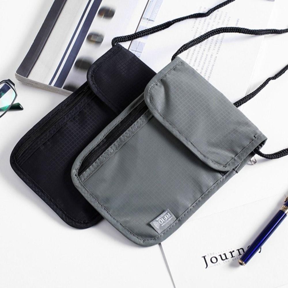 Luxeliving Rfid Passport Bag, Anti-Theft Neck Hanging Neck Wallet, Safety Rfid-Blocking Storage Organizer Multi-Pockets Document Case Protect Privacy