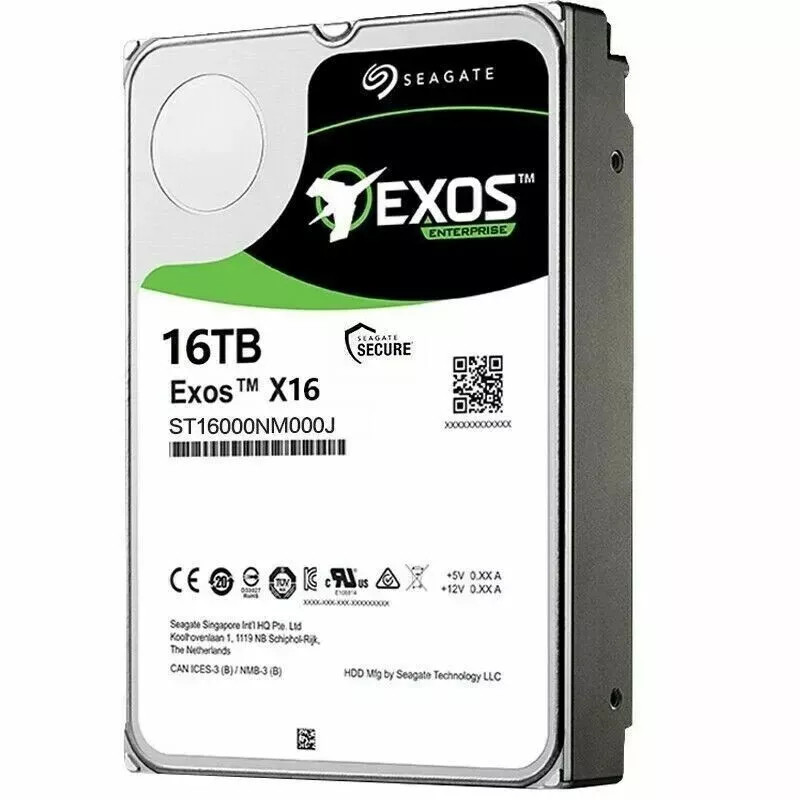 Enterprise HDD Seagate Exos X20/X18/X16 3.5 นิ้ว 18TB/16TB/12TB SATA 6GB/S 7200rpm 256MB แคช SATA3.0